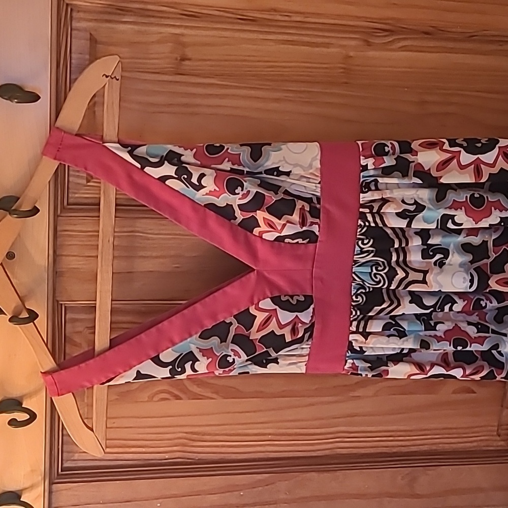 Boho Print V-neck and Back dress